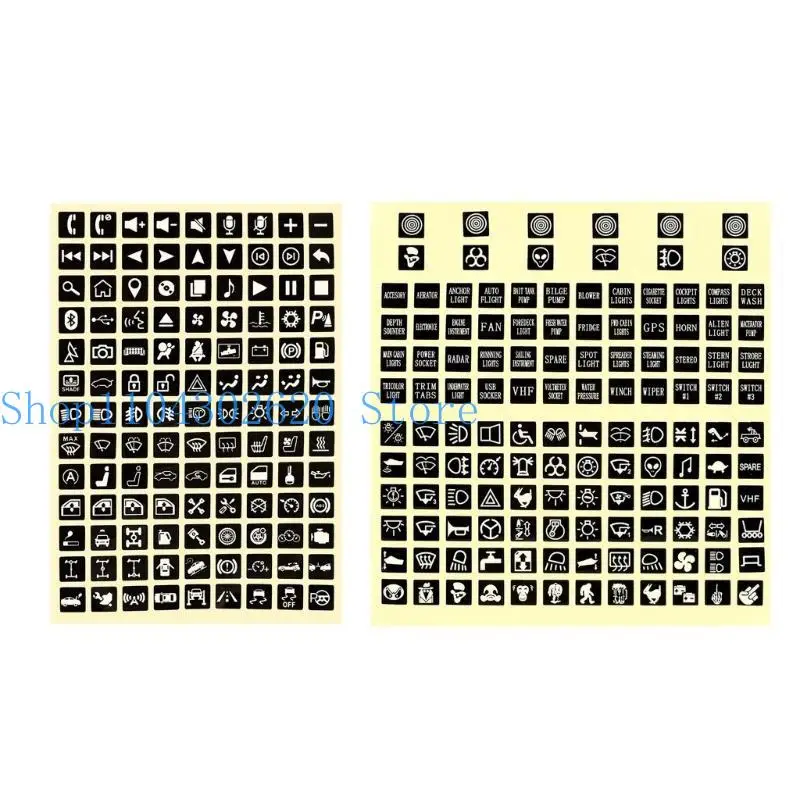 

652F Luminous Stickers for Car Interior Button,Car Decals Switches Labels Stickers,Center Consoles Button Stickers