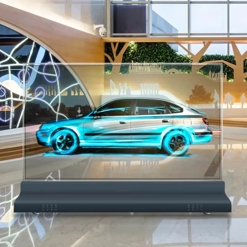 Custom High Quality Transparent Glass Full Color Double Sided Oled Display Transparent Oled Screen
