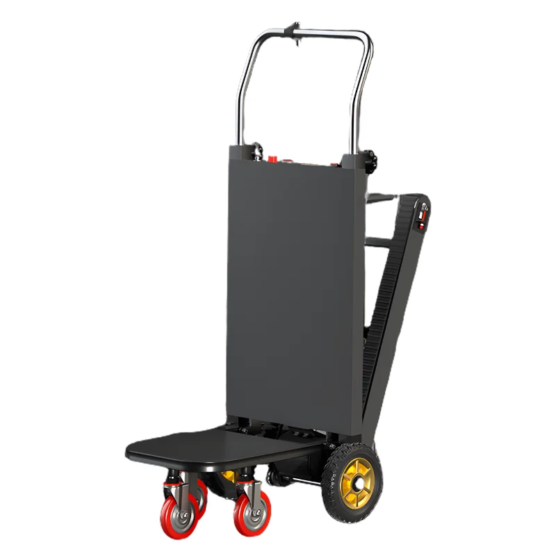 Shopping and Goods Transport Platform Structure Storage Electric Foldable Steel Trolley Cart Stair Climbing Tire for