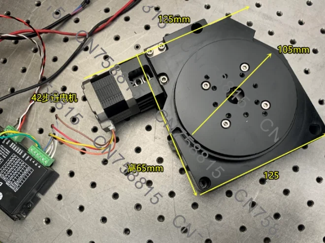 42 motor type numerical control rotary table, equipped with worm gear and high precision R axis, 100 mm turntable