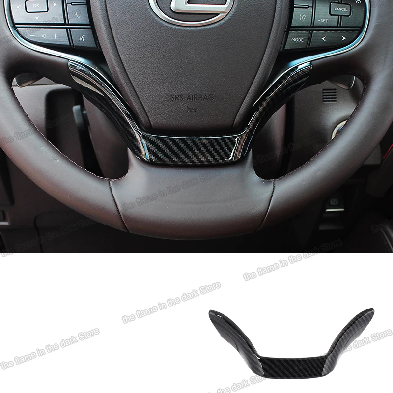 carbon fiber abs car steering wheel trims chrome for Lexus Es Es300h 200 es350 300h 2018 2019 2020 2021 2022 350 auto accessory