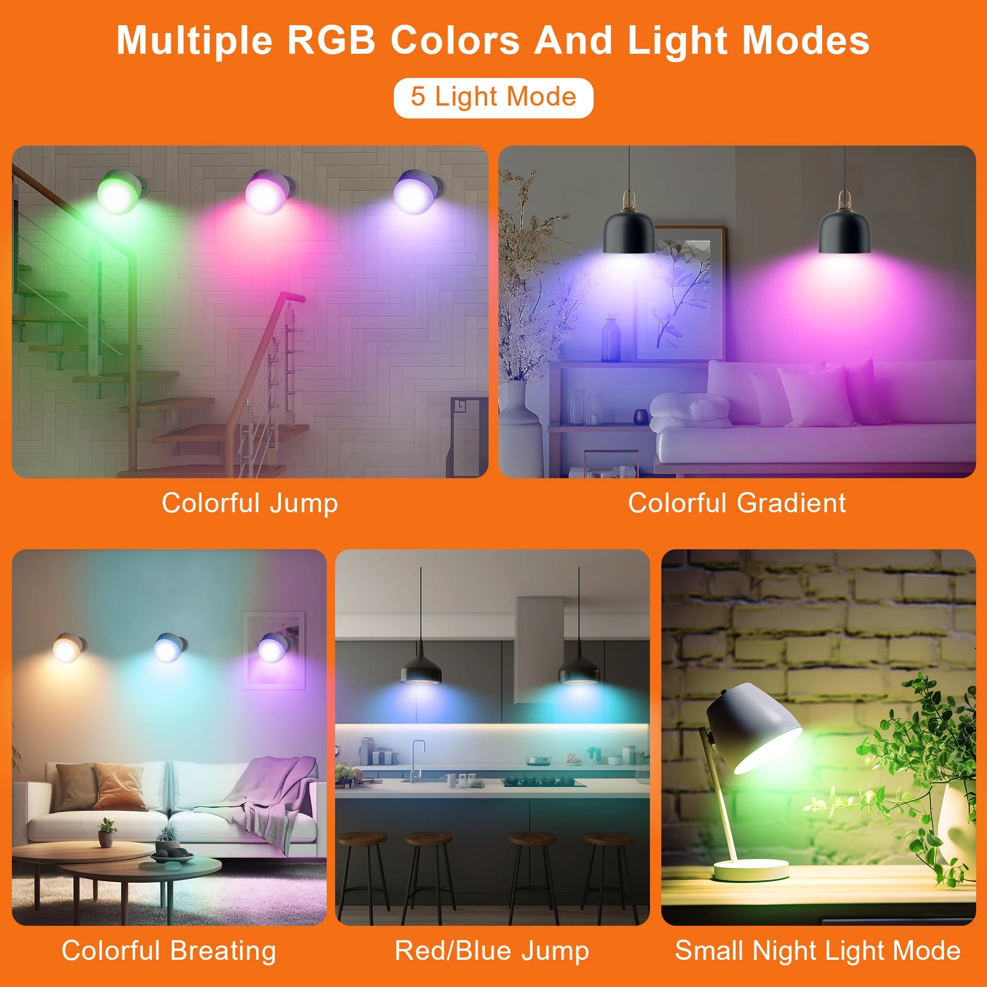 2 szt. Akumulator E27 odpinana magnetyczna żarówka na baterie z pilotem, 5 trybów, timer USB Charge 2200mAh lampa LED RGB — zdjęcie 3