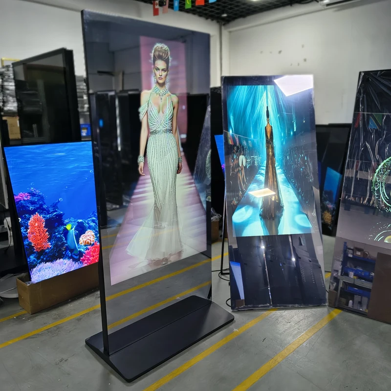 Touch Smart Magic Mirror LCD Screen 43 Inch Android Floor Standing Remote Management USB Indoor LCD Advertising Digital Signage