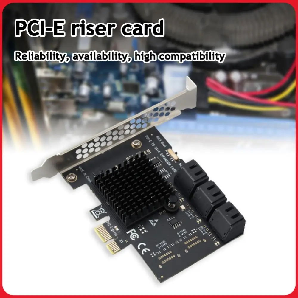 

PCI-E 1X to SATA3.0 6 Port Extender PCI Express 6Gbps Desktop Computer Adapter