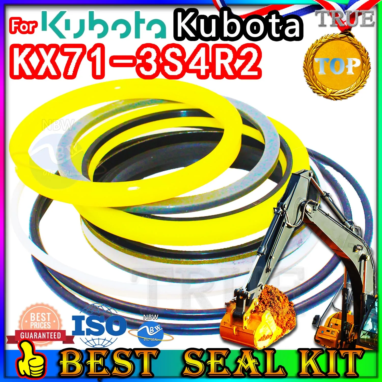 For Kubota KX71-3S4R2 Oil Seal Repair Kit Boom Arm Bucket Excavator Hydraulic Cylinder KX71 3S4R2 Main Factory Direct Sales Pump