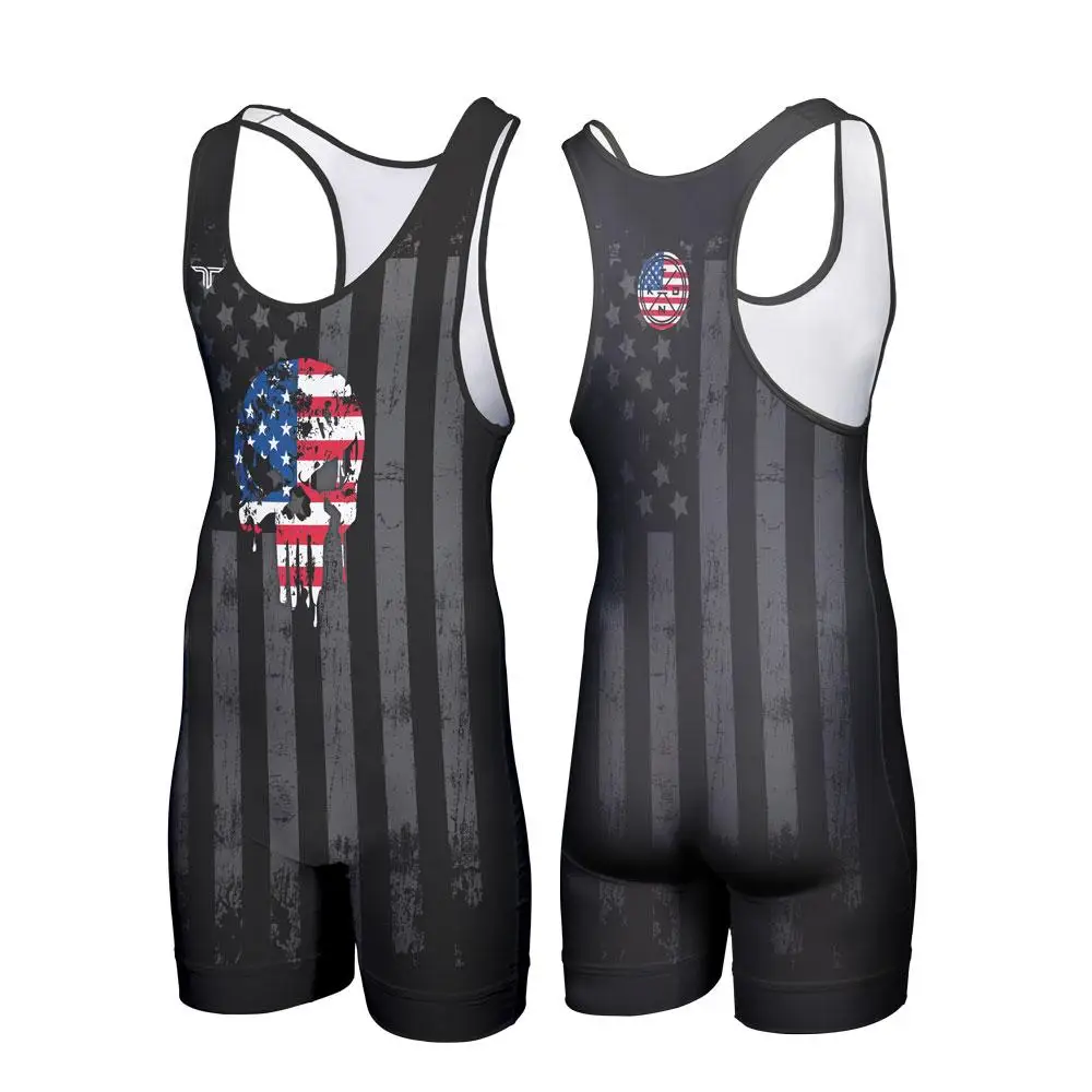 Swimwear Marathon Running Wear Lightweight Iron Suit Wrestling Singlets Triathlon Bodysuit WWE Gym Breathable Sport Skinsuit USA