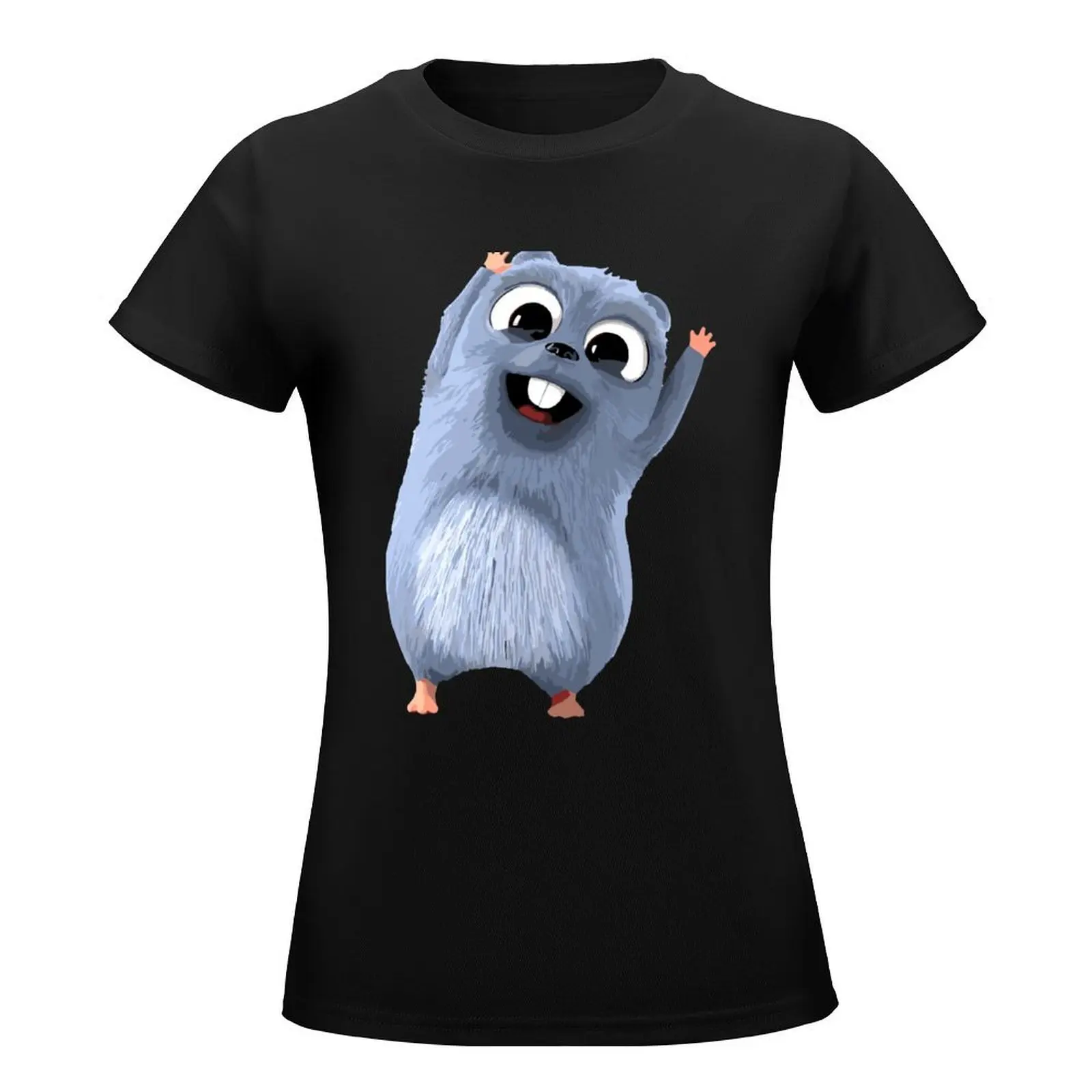 happy Grizzy and Lemmings cartoon T-Shirt graphics oversized shirts graphic tees kawaii clothes t-shirt dress for Women sexy