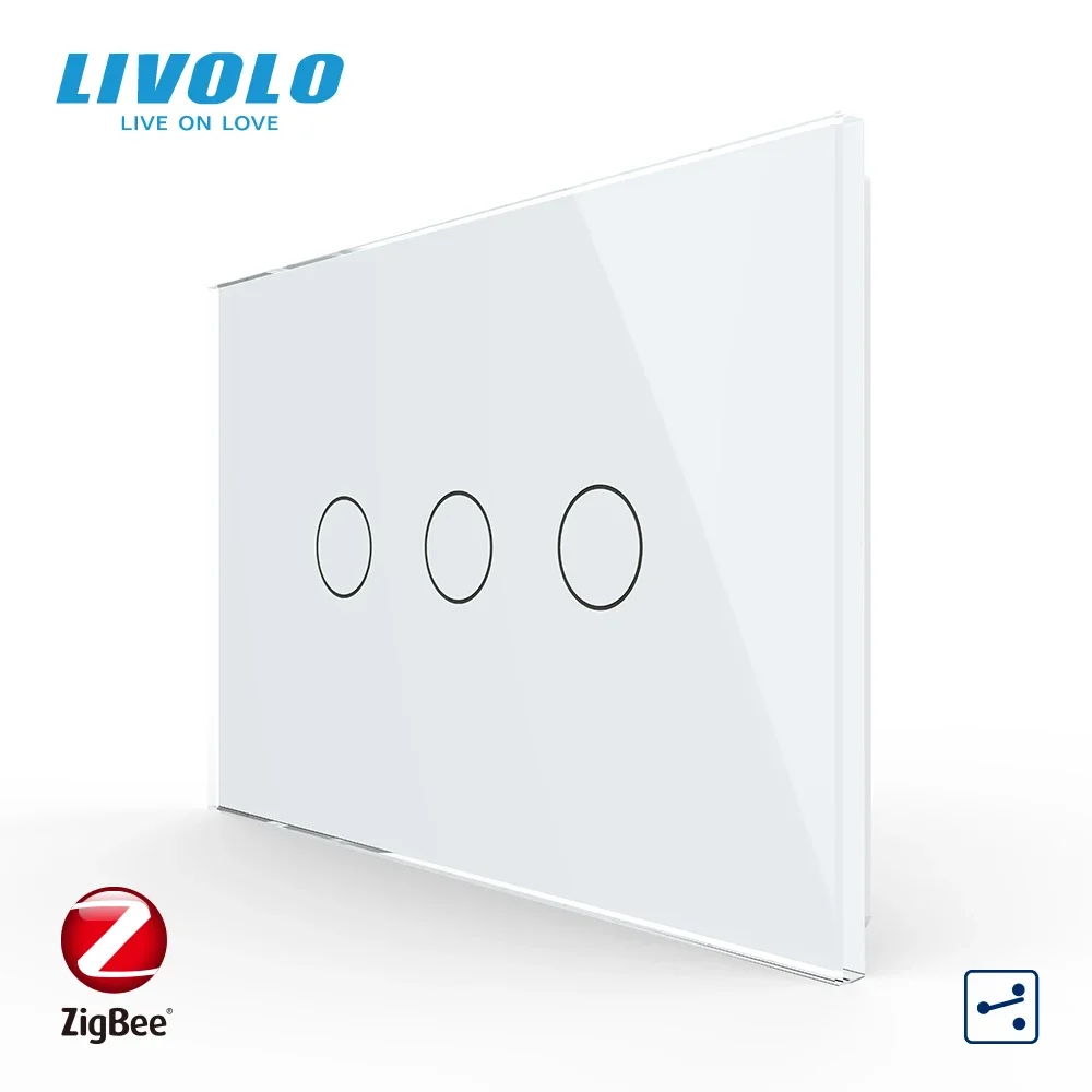 

Livolo US Standard Wifi Switch Zigbee Wall Touch Interruptor Inteligente 3 Gang 2 Ways for Google Home Alexa Intellige Control