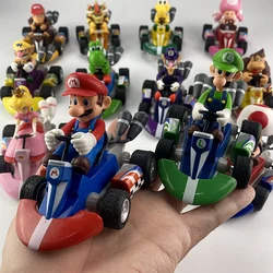 Neue Super Mario Serie Karting Mario Bros Luigi Yoshi Esel Kong Action figur Spielzeug zurückziehen Auto Kinder Geschenke heiß