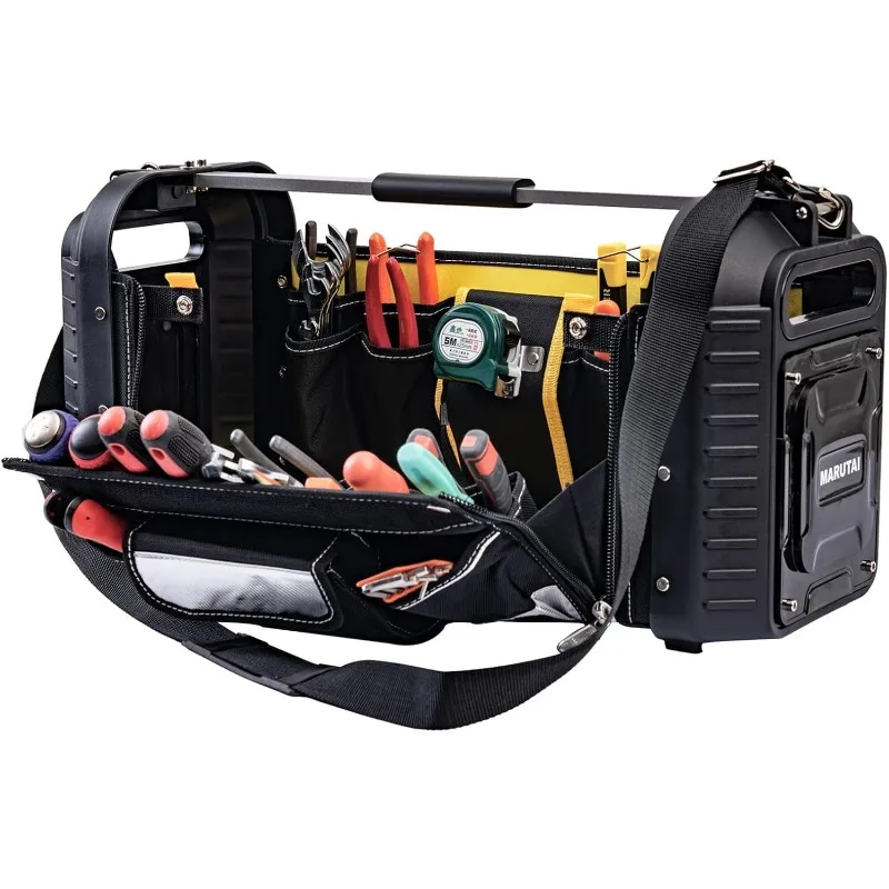 Open Top Tool Bag, 29 Pocket Heavy Duty Waterproof Tool Organizer, for Mechanics, Electricians