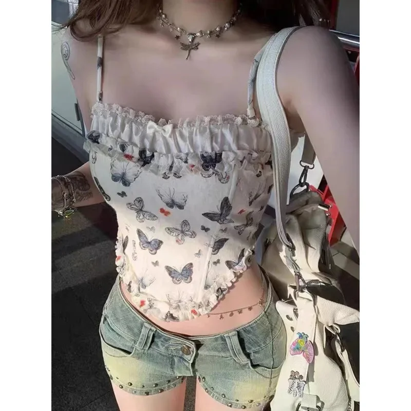 American Retro Low Waist Denim Shorts Women Fashion Hip-covering High Street Rivet Trendy Leisure Daily Sexy Girls Summer Shorts