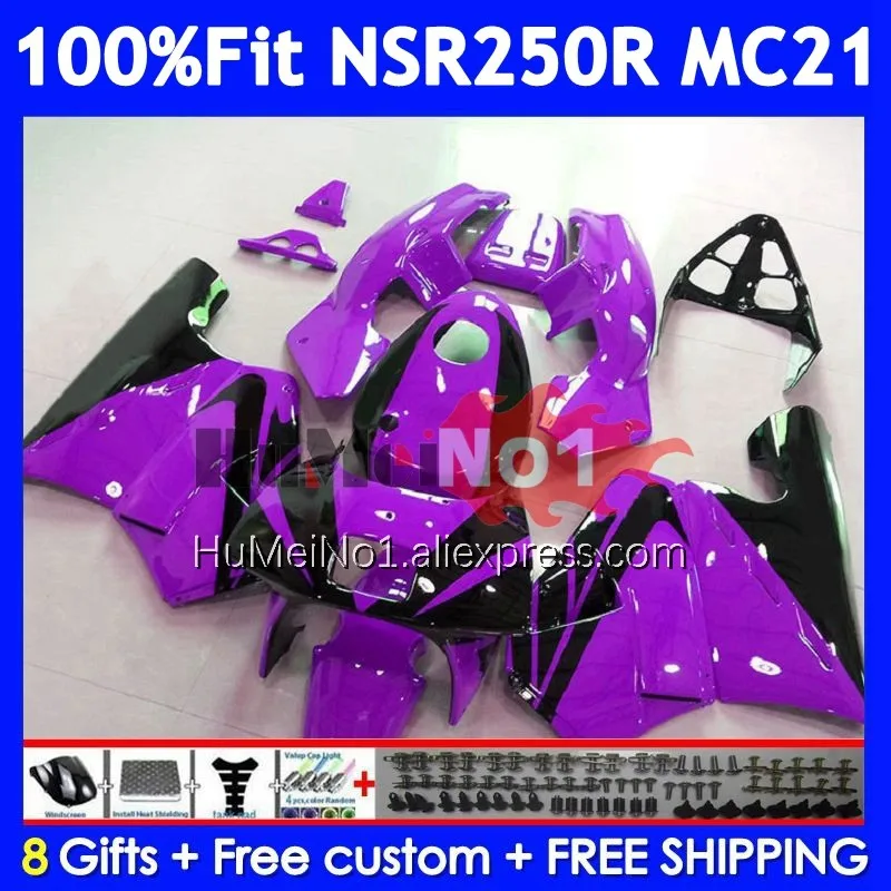 Injection For HONDA NSR250R MC21 Hot Purple PGM3 1990 1991 1992 1993 15No.205 NSR250 NSR 250 R RR NSR 250R 90 91 92 93 Fairing