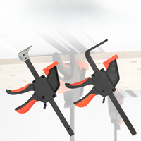 Quick Release F Clip for Tracksaw Clamp Track Clip Pressure Plate Desktop Hole Table Clip for Guide Rail Woodworking Tool