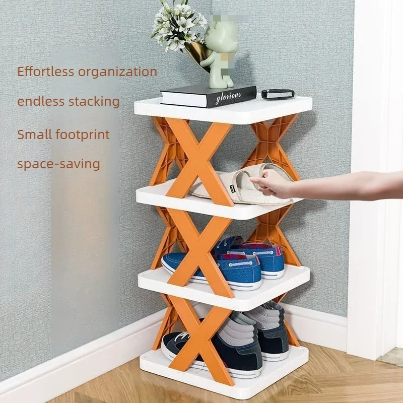 Multi Layer Shoe Rack Creative Small Cabinet Household Folding Cabinet Simple Economy Dormitory Installation Free