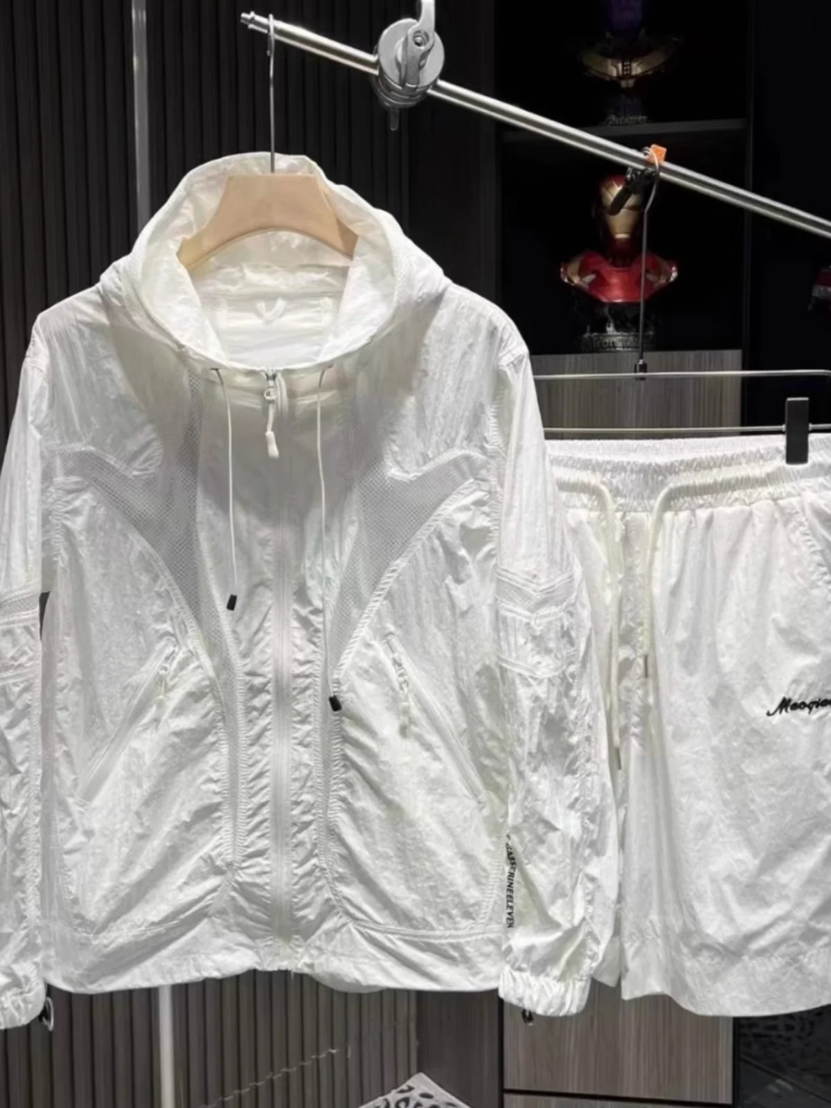 

Мужская летняя легкая однослойная куртка с капюшоном, ультралегкая дышащая повседневная универсальная верхняя одежда в корейском стиле Sle Haome Top