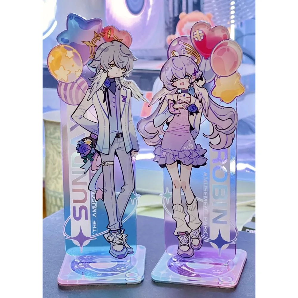 Honkai: Star Rail Acrylic Stand Figure Sunday Robin Anime Peripheral Cute Cartoon Originality Transparent Card Ornament Gift New