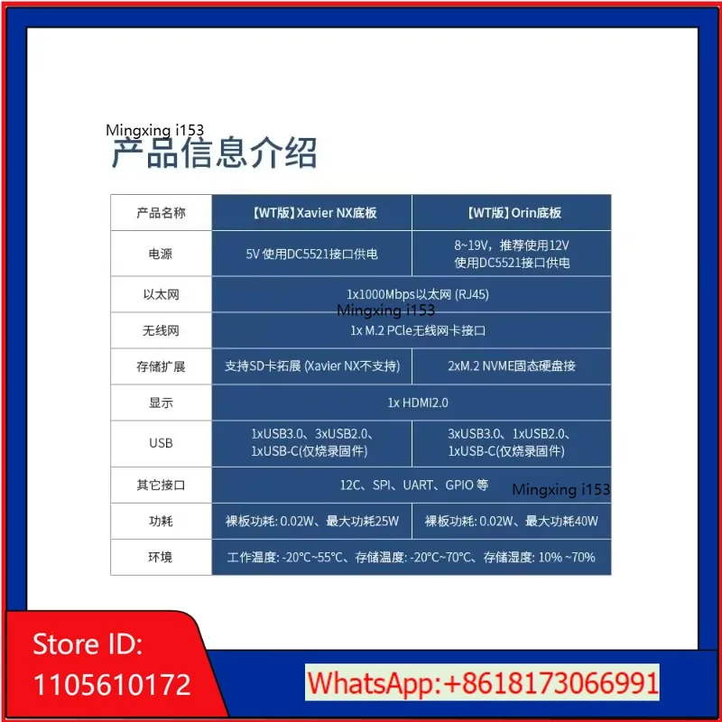 Nvidia Jeston Orin Nano/NX motherboard edge AI computing motherboard WT version carrier board deep learning