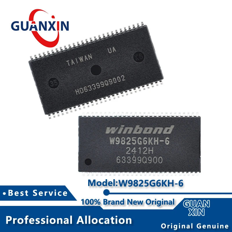 

100% New electronics Marking W9825G6KH-6 TSOP-54 W9825