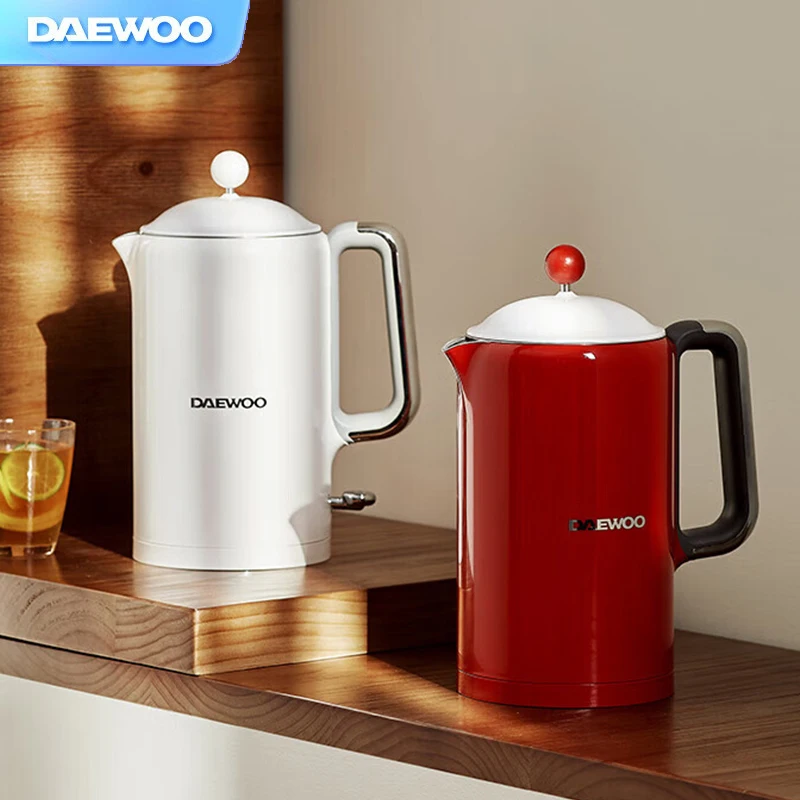 

DAEWOO 1.5L Electric Kettle EK01-M Large Capacity Household Kettle 304 Stainless Steel Quick Boiling Water Boiler Mini Teapot