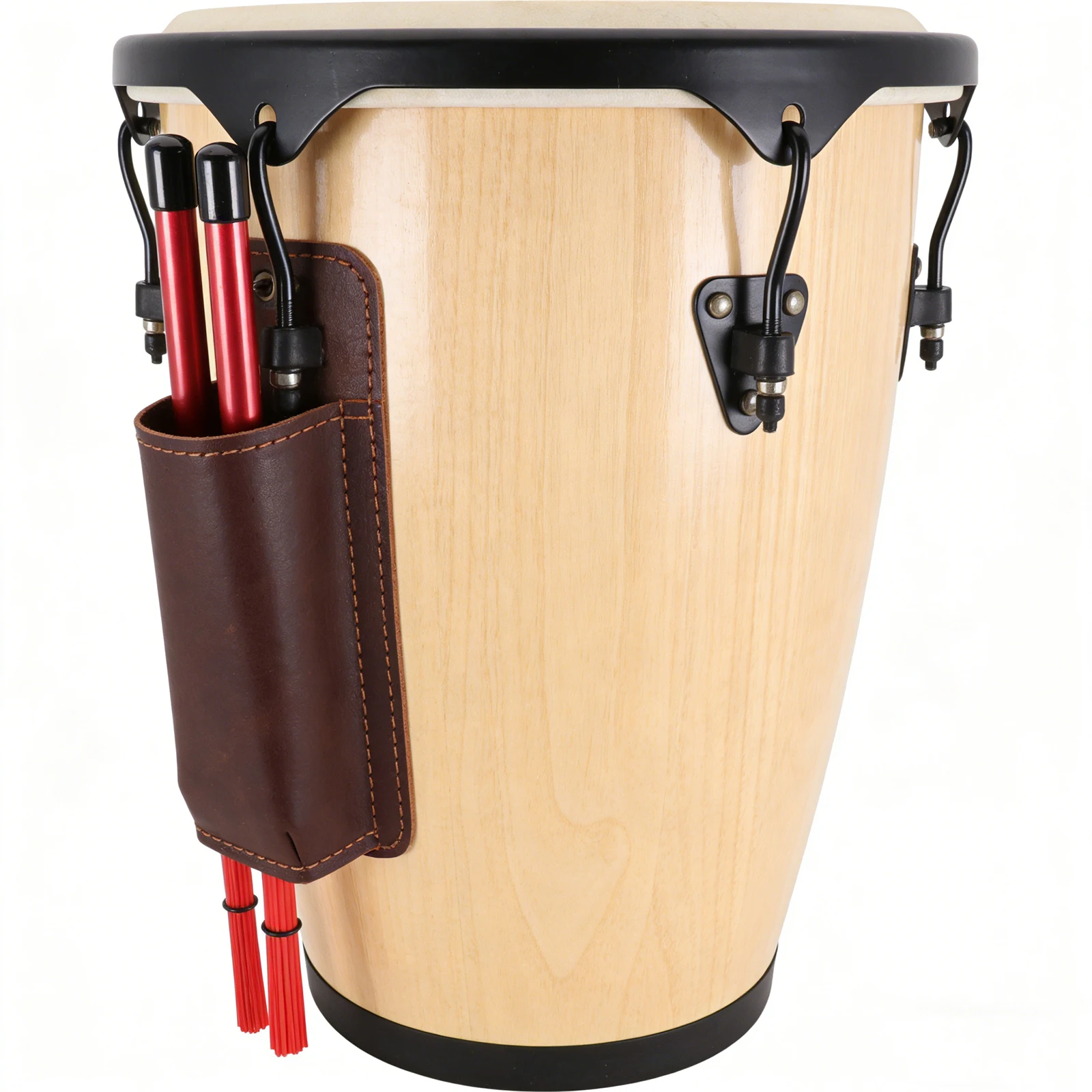 

1Pair Jazz Drum Brushes Cajon Bundle Sticks Aluminum Alloy Handle Bright Handle Design for Stage Performance Drum Kit
