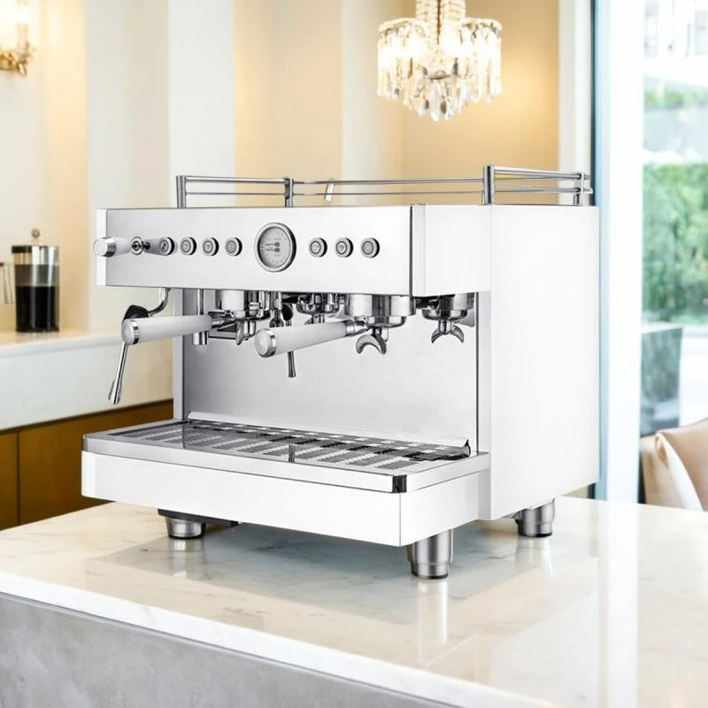 Коммерческая кофемашина с двойной головкой, полуавтоматическая кофемашина с электронным управлением и высокой чашкой