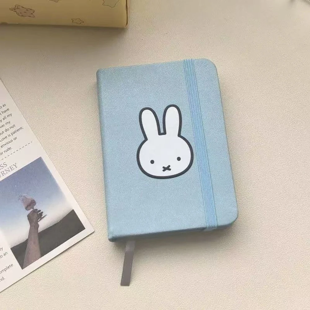 Kawaii Miffy دفتر لطيف أرنب مجلة صغيرة حساب كتاب الطالب المحمولة غلاف فني المدرسة اليومية مخطط فتاة هدية