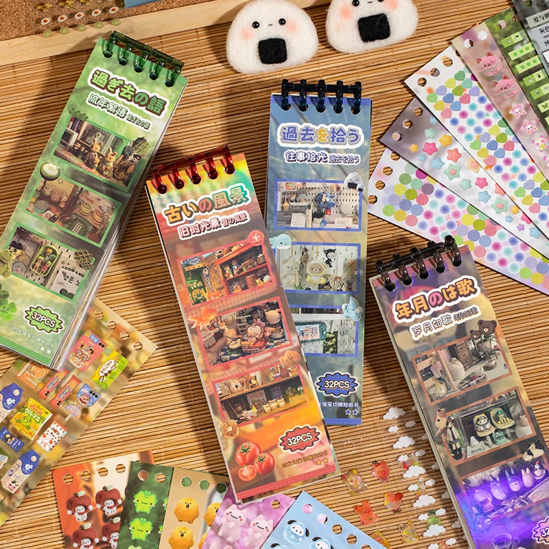 

MINKYS New 32 sheets/Piece Decorative Sticker Book Laptop Mobile Phone Photocard Stickers Kids Gift School Stationery