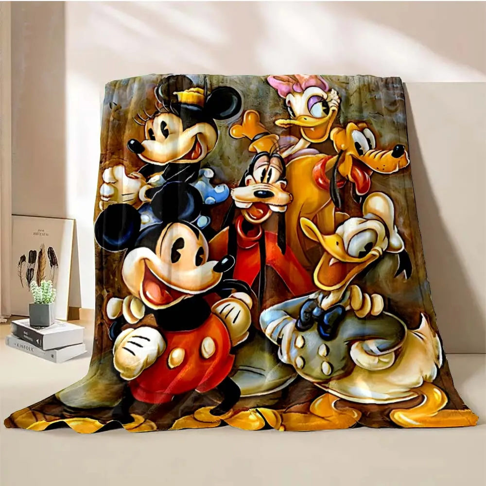 Mickey Mouse Donald Duck Cartoon Blanket Soft Fluffy Throw King Size Luxury Throw Kid Adult Sofa Bed Blanket Cover Throw Gift