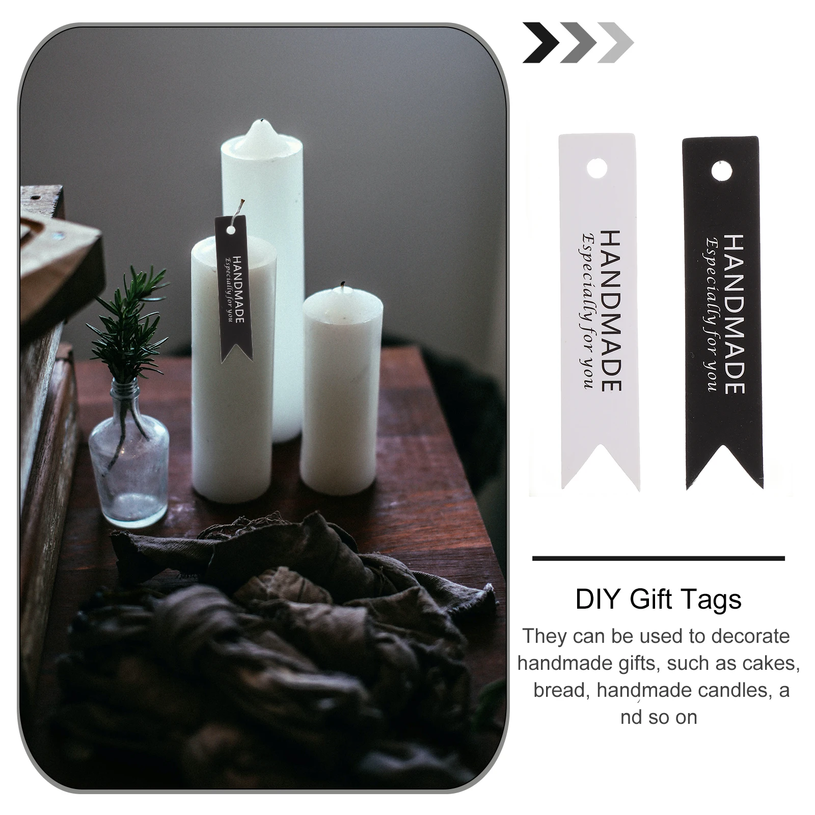 

100 Pcs Homemade Labels Aromatherapy Hanging Tag Decorative for Candles Bridesmaid Handmade Wedding