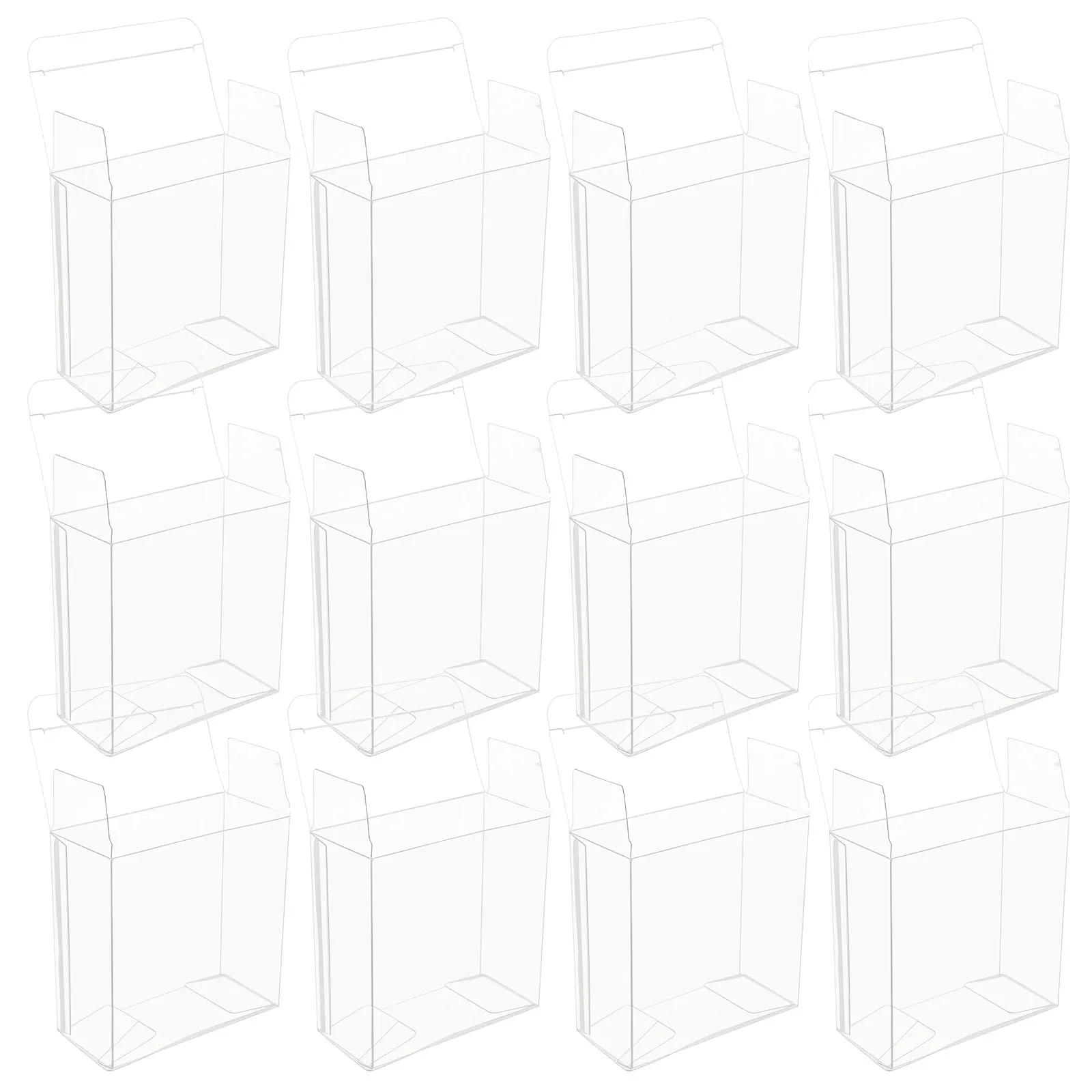 

12pcs Rectangular Gift 3x10x13cm Clear PET Candy Party Favors Treat Boxes Wedding Favor Boxes for Gifts Bulk Packaging Decor
