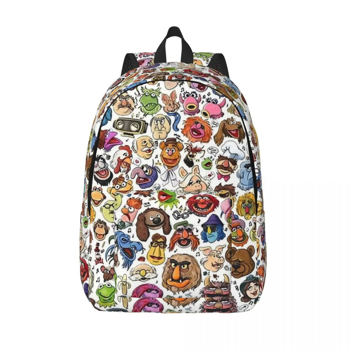 Mochila dos desenhos animados dos Muppets Caco para Adolescentes, Adolescentes Daypack, Escola Secundária Estudante Book Bags, é hora de acender as luzes, Presente