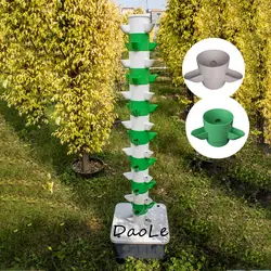 1Set Balcony Hydroponic Growing System Home Garden Farm Greenhouse DIY Vertical Tower Planter Detachable PP Colonization Cups