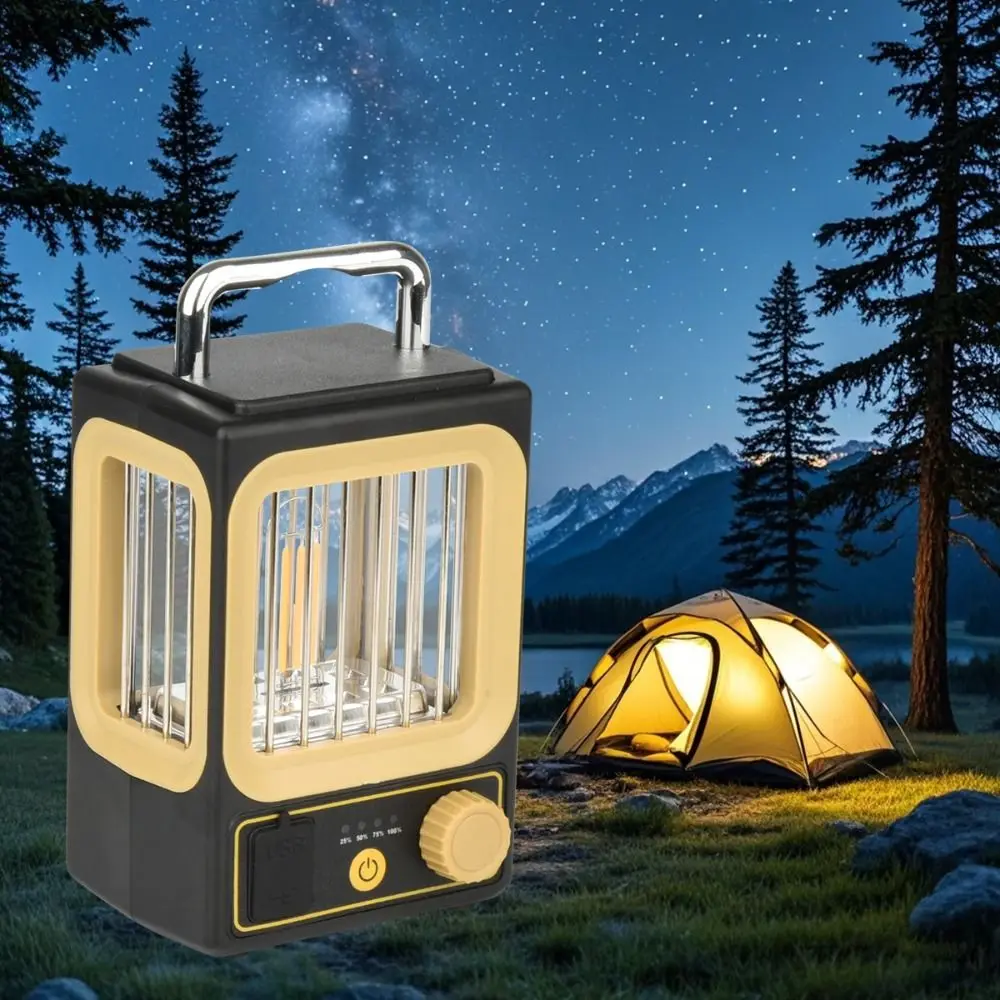 

Stepless Dimming Solar Garden Lamp Waterproof Design Convenient Charging Camping Lamp Rechargeable Battery Handheld Operation