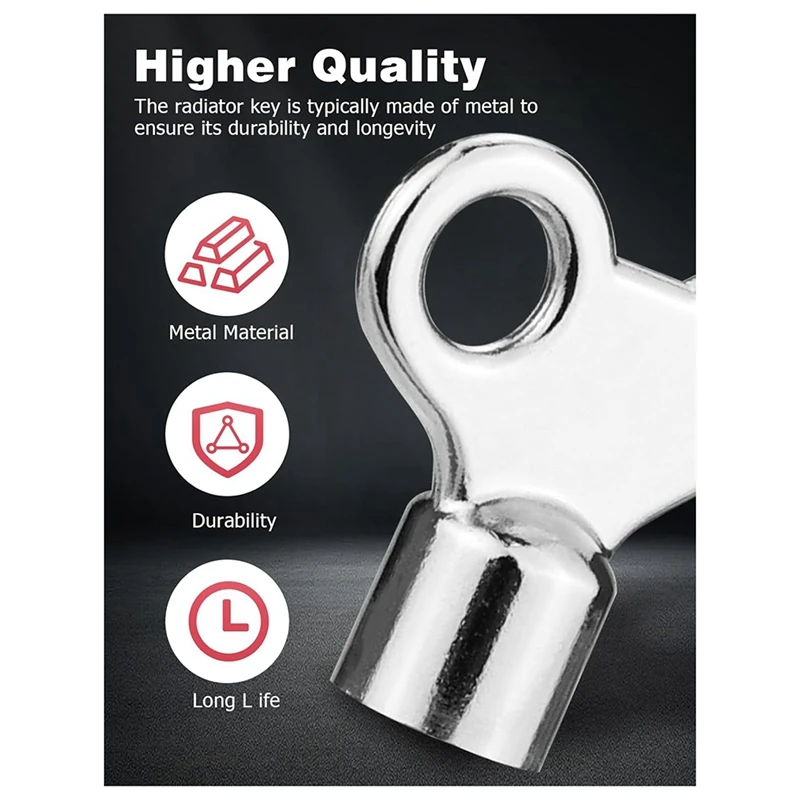 AT19-Radiator Key, 6-Pack Radiator Bleeding Air Valve Key For Bleeding Old Home Radiator