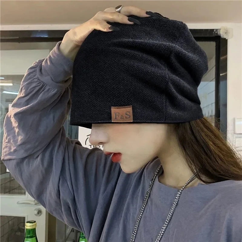 Winter Bonnet Hat for Men Women Fleece Lining Thick Warm Solid Color Skullies Beanies Caps Spring Casual Kpop Velvet Turban Hats