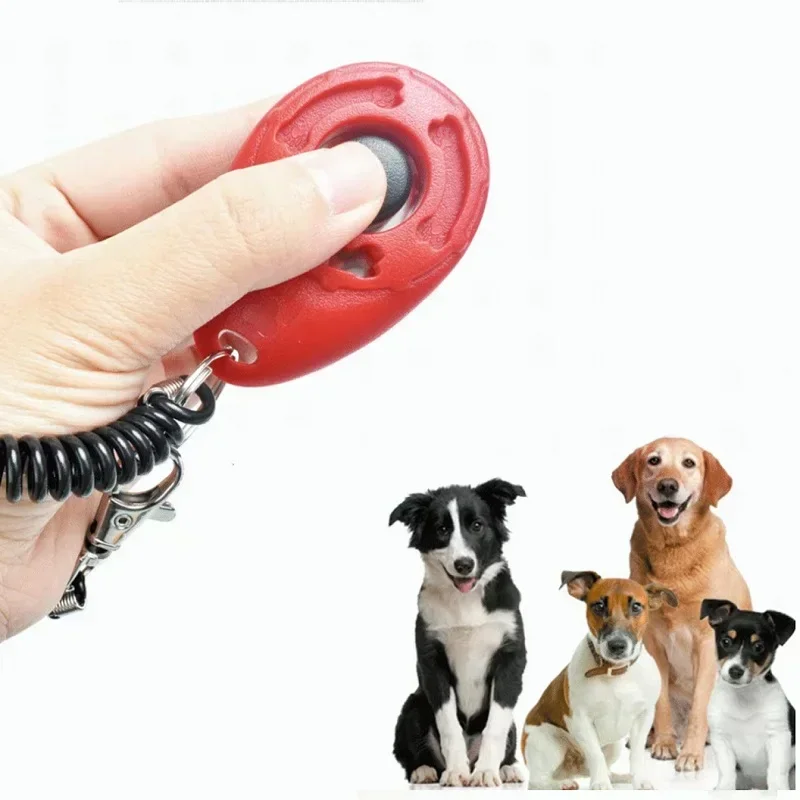 Dog Training Clicker Trainer Various Style Aid Adjustable Pet Cat Dog Click WristStrap Sound Key Chain Dog Repeller Pet Product