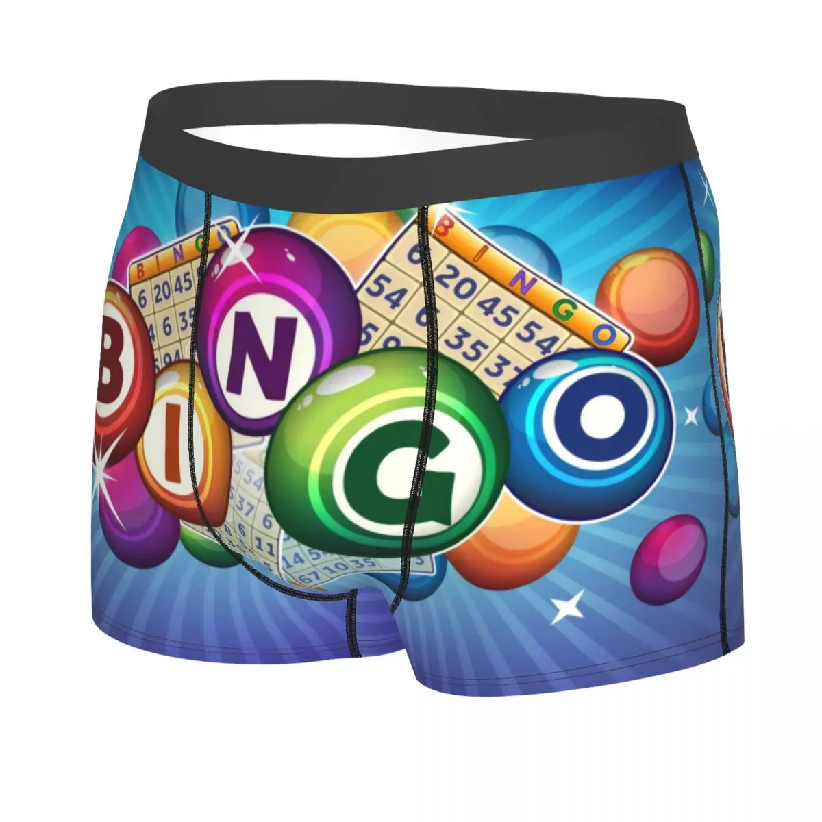 Custom Bingo Paper Game Boxer Shorts Men 3D Printed Male Stretch Underwear Panties Briefs