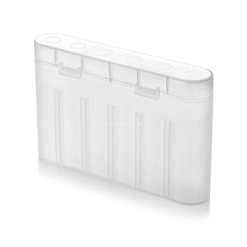 1-Slot/6-Slot Semi Transparent Battery Storage Box for AAA/AA/18650 Batteries Portable Battery Holder Case Organiser Dropship