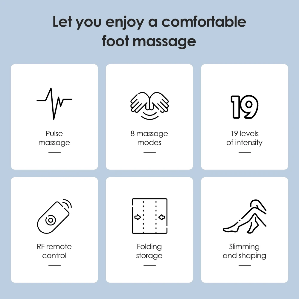 Intelligent EMS Massage Pad Remote Control Pulse Physiotherapy Foot Micro-current Beautiful Legs Shaping Slimming