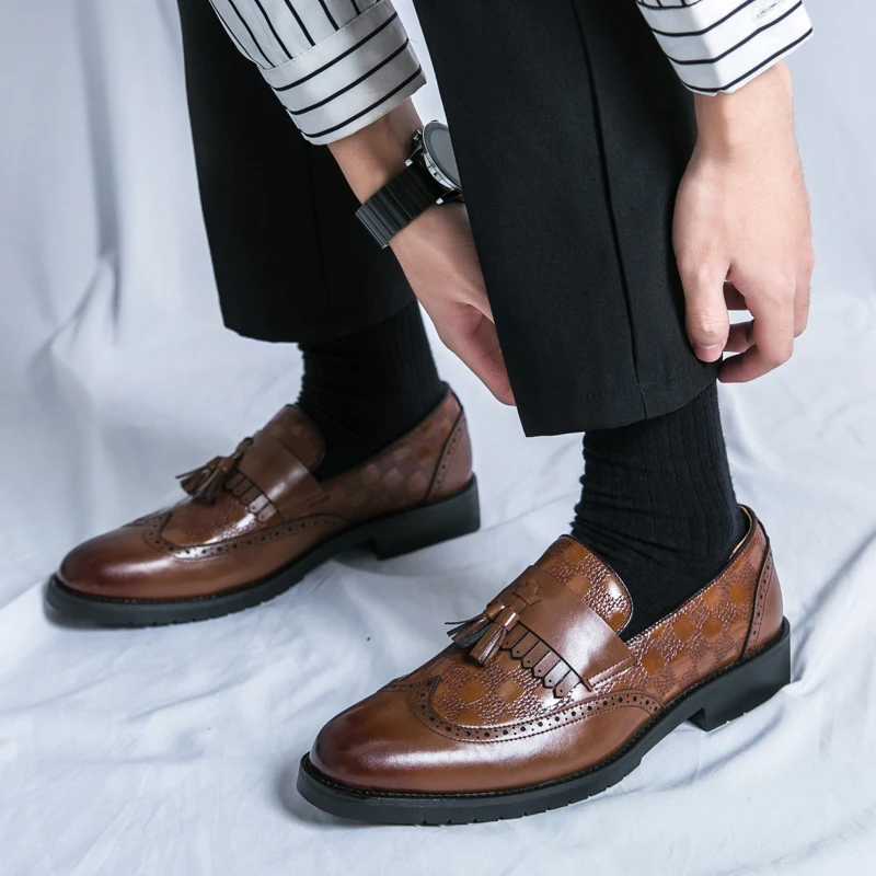 

Casual men's loafers Elegant British style design 38-48 Groom's wedding party Fashion Adult quality casual shoes Hot selling