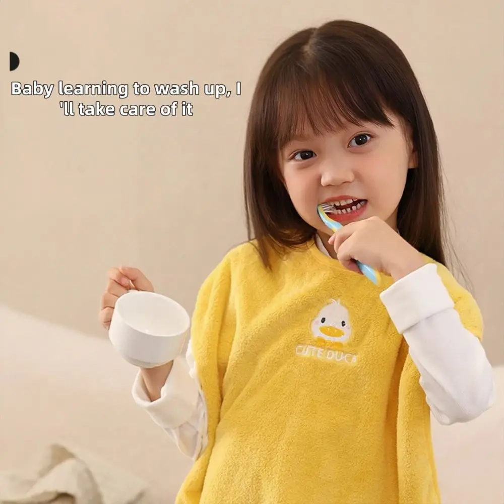 Soft Bibs Skin Friendly Water Absorbent Children's Washcloth Adjustable Snaps Toddler Face Towel for Feeding Eating