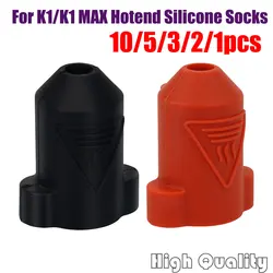 Chaussettes en silicone pour Creality K1/K1 Max, kit de nuits de chauffage en céramique, vente en gros, K1 Hotend, housse d'isolation thermique, noir, rouge, 1-10 pièces