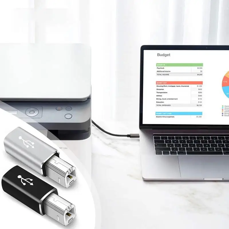 

Многофункциональный преобразователь USB 2.0 Type-C в USB из алюминиевого сплава для электронных музыкальных инструментов, ноутбуков, принтеров