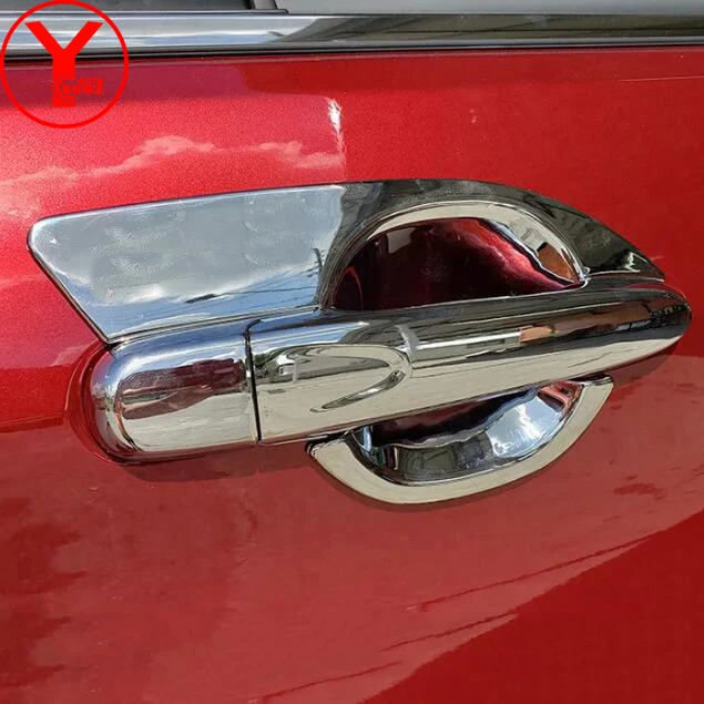 Carbon Fiber Door Handle Bowl Cover Toyota Rush 2017 2018 2019 ABS Chromium Car Styling Parts Auto Accessories YCSUNZ - Image 2