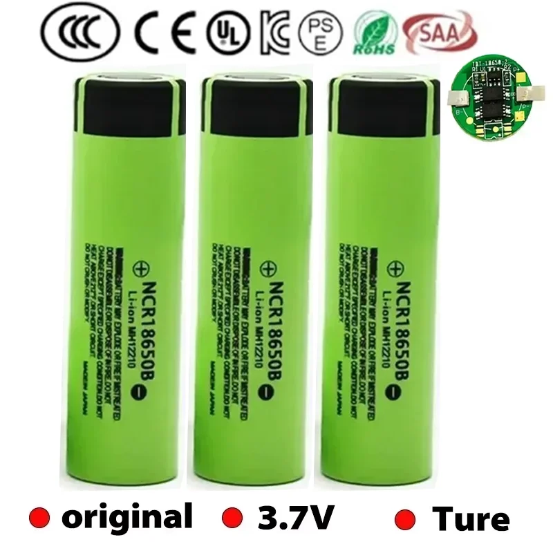 1-10PCS 100% Original 18650 3.7V NCR 18650B 3400mAh Li-ion Rechargeable Battery for Panasonic Flash Tool