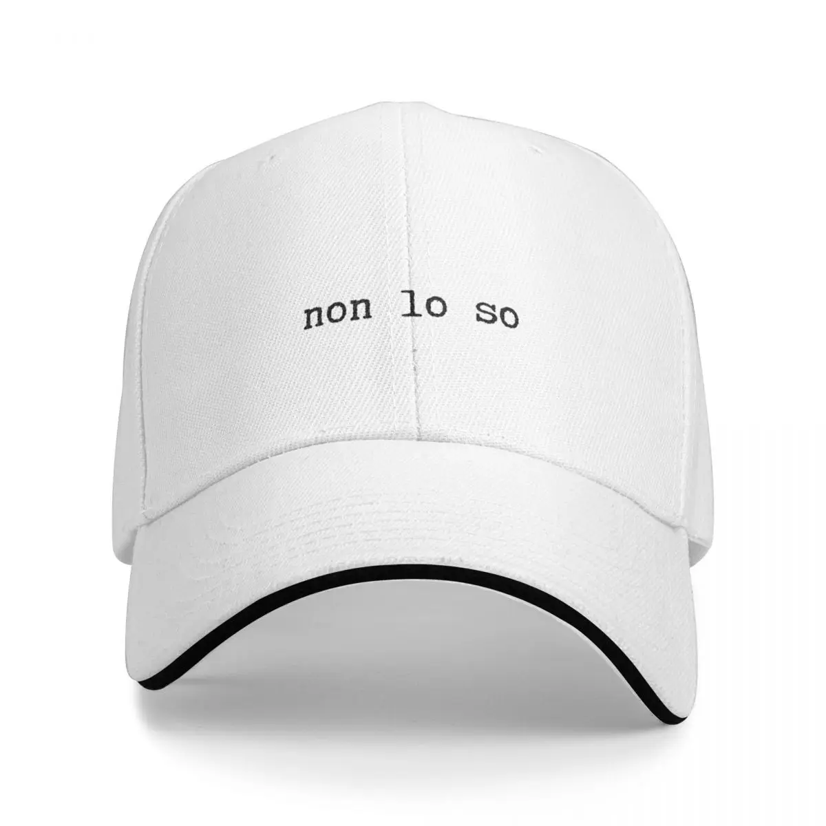 Non Lo So Italian Quote Typewriter Baseball Cap Mountaineering fashionable Ladies Men's