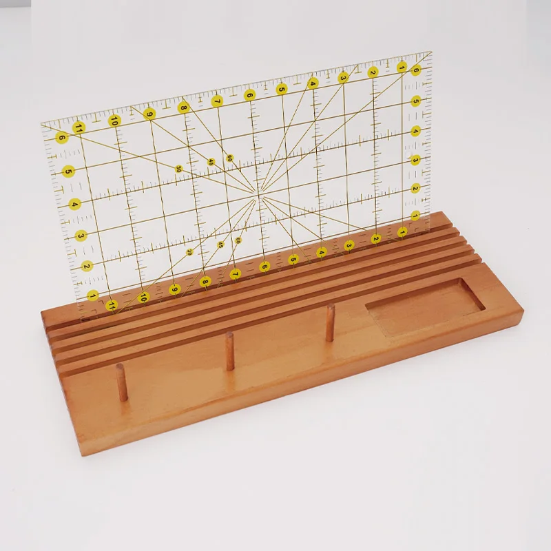 Farbplatte Holzrahmen Lineal DIY Handwerkzeuge Patchwork Lineal Spindel Holz Einfaches Aufbewahrungswerkzeug