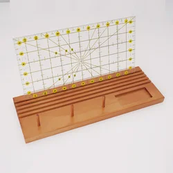 Paint Plate Wooden Frame Ruler DIY Hand Tools Patchwork Ruler Spindle Wooden Simple Storage Tool