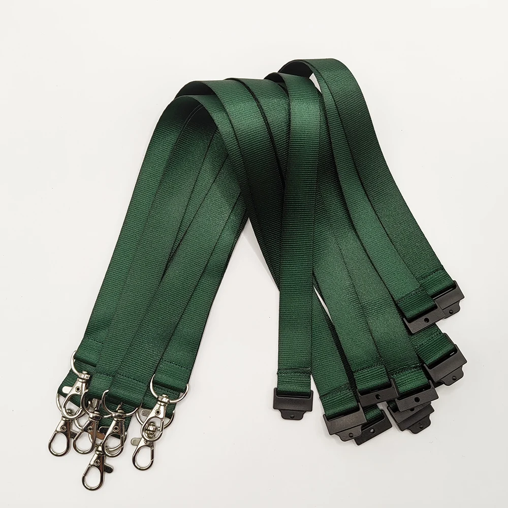 1pc Green Safety Lanyard 2cm Wide Separable Neck Strap for Card Holders Name Card Student ID Card Adult and Child Safety Lanyard