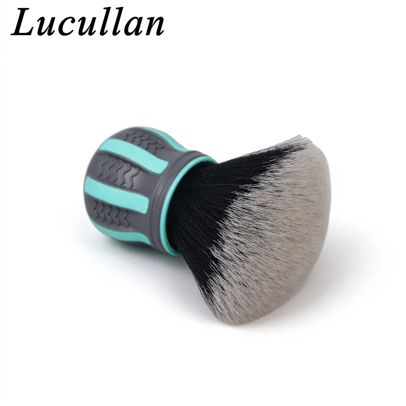Lucullan Ultra Soft Curveball XL Synthetic Brush Anti-Slip Green Rubber Grip With Storage Rack For Interior Cleaning